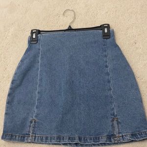 denim fitted skirt